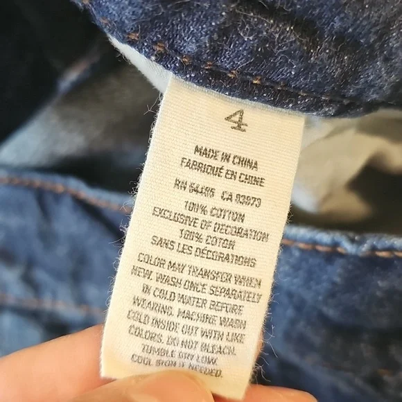 American Eagle  Women's Blue Denim‎ Shorts Size 4 - Picture 5 of 9